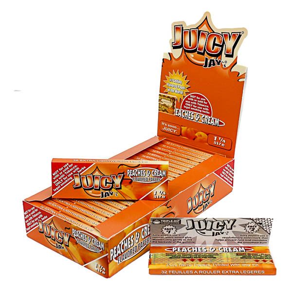 Juicy Jay's Flavored Rolling Papers - Peaches & Cream