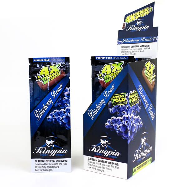 Kingpin Foil Pouch Cigar Wraps - Blueberry Bomb