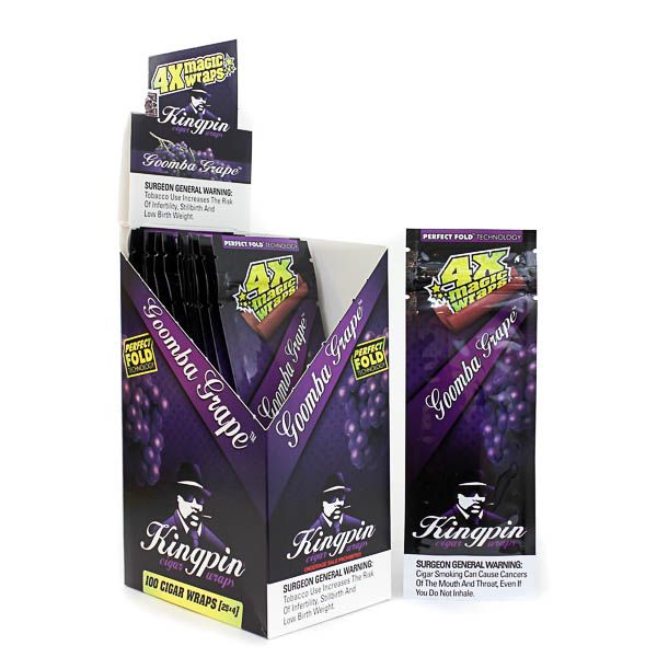 Kingpin Foil Pouch Cigar Wraps - Goomba Grape 