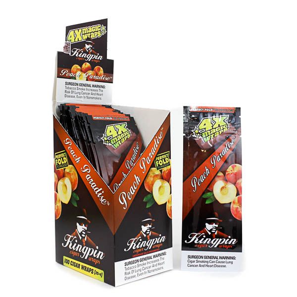 Kingpin Foil Pouch Cigar Wraps - Peach Paradise