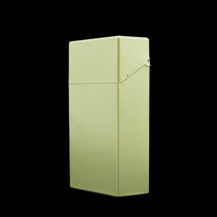 Metallic Finish Plastic Cigarette Case - 100mm - Khaki