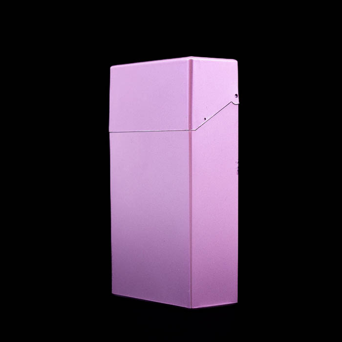 Metallic Finish Plastic Cigarette Case - 100mm - Lavender