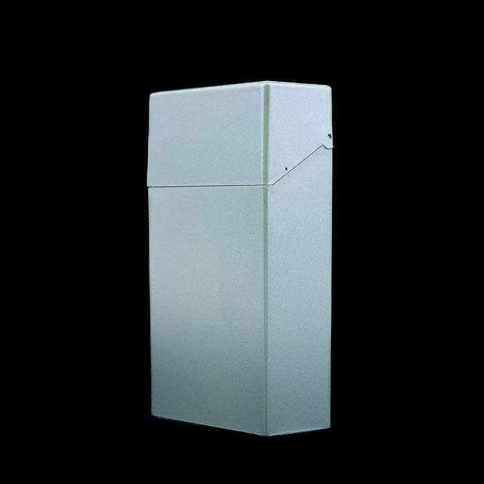 Metallic Finish Plastic Cigarette Case - 100mm - Stormcloud