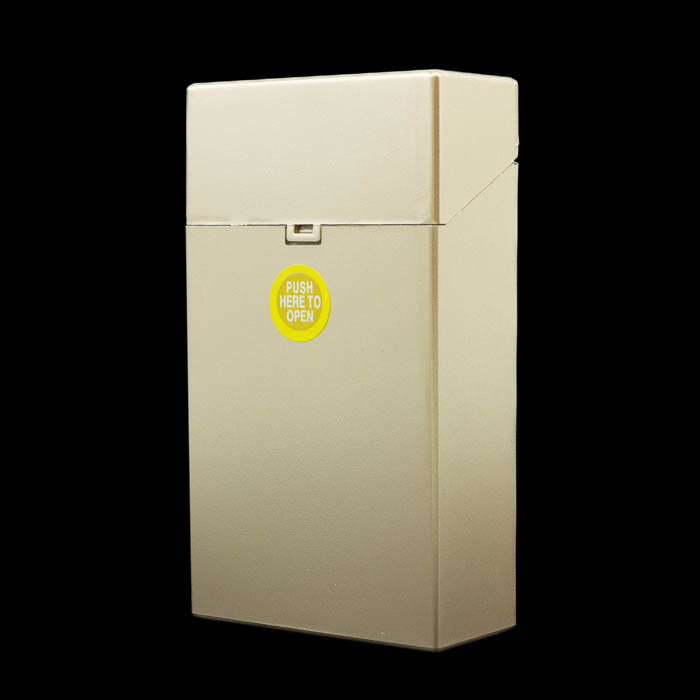 Metallic Finish Push Button Cigarette Case - 100mm - Bronze