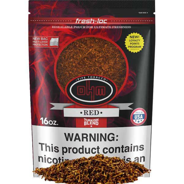 OHM Pipe Tobacco 1 lb (16oz) - Turkish Red