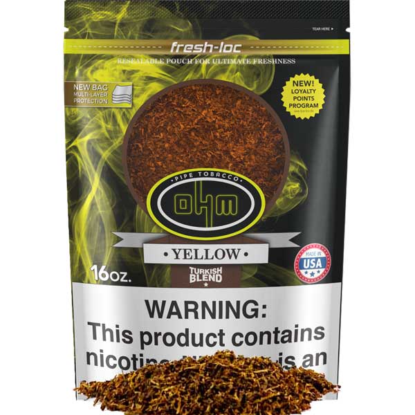 OHM Pipe Tobacco 1 lb (16oz) - Turkish Yellow