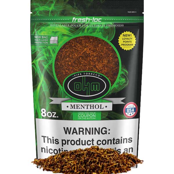 OHM Pipe Tobacco 8 oz - Menthol