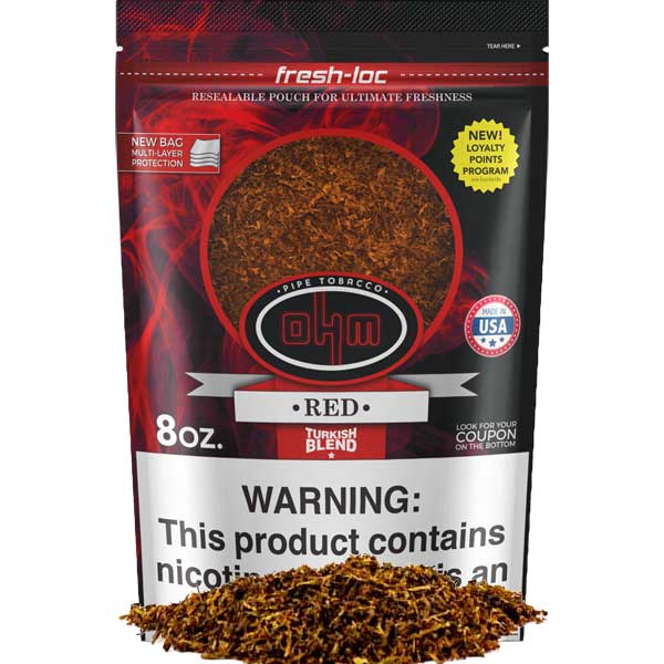 OHM Pipe Tobacco 8 oz - Turkish Red