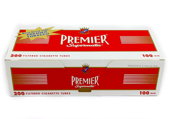 Premier tubes 200 ct. Red 100 mm