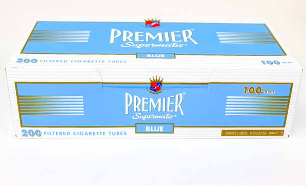 Premier tubes 200 ct. Blue 100 mm