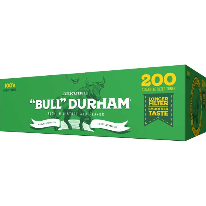 Bull Durham Tubes 200 ct - Menthol - 100mm