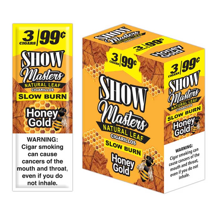 Show Masters Natural Leaf Cigarillos - Honey Gold