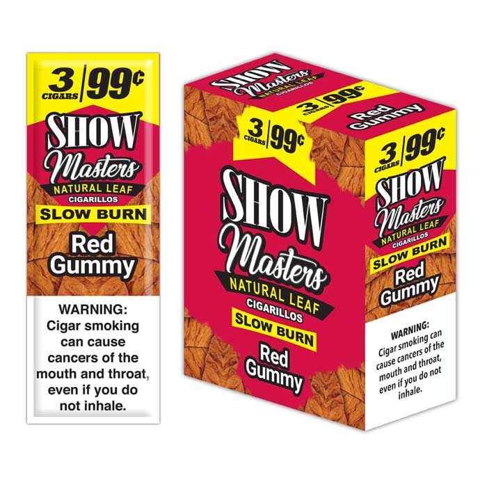 Show Masters Natural Leaf Cigarillos - Red Gummy