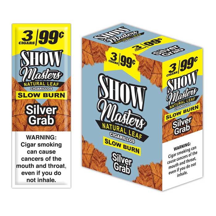 Show Masters Natural Leaf Cigarillos - Silver Grab