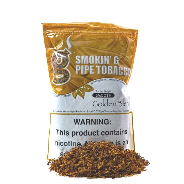 Smokin' G Pipe Tobacco 8 oz - Smooth Golden Blend