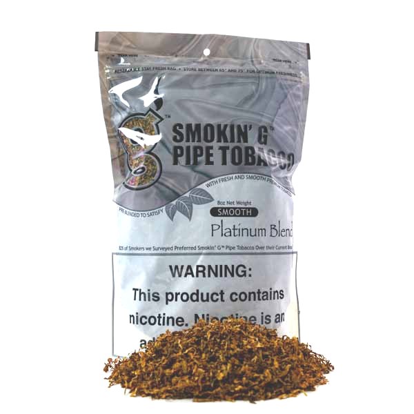 Smokin' G Pipe Tobacco 8 oz - Smooth Platinum Blend