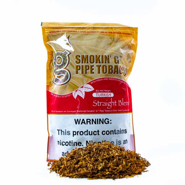 Smokin' G Pipe Tobacco 8 oz - Turkish Straight  Blend
