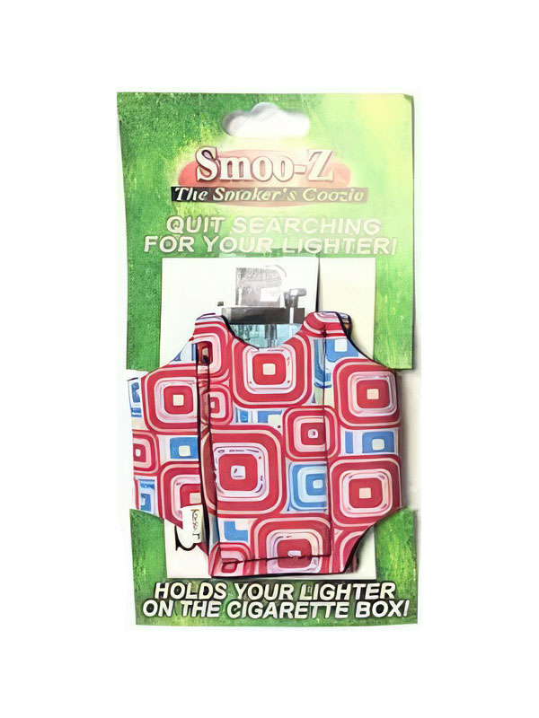 Smoo-Z Smokers Coozie - Red and Blue Squares