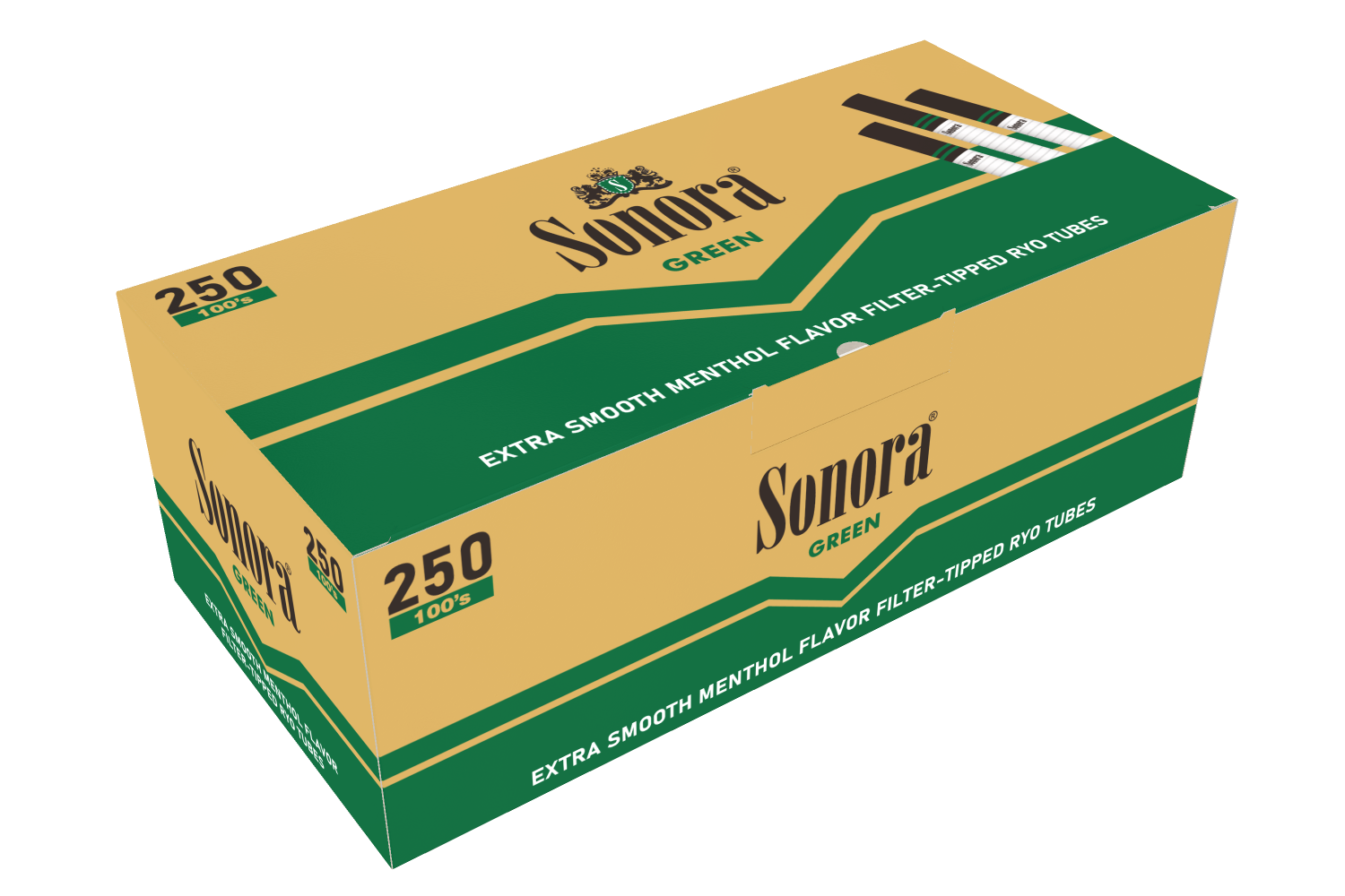Sonora Tubes 250ct - Green 100mm