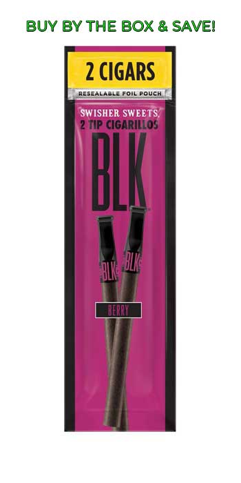 Swisher Sweets BLK Pipe Tobacco Tip Cigarillos - Berry