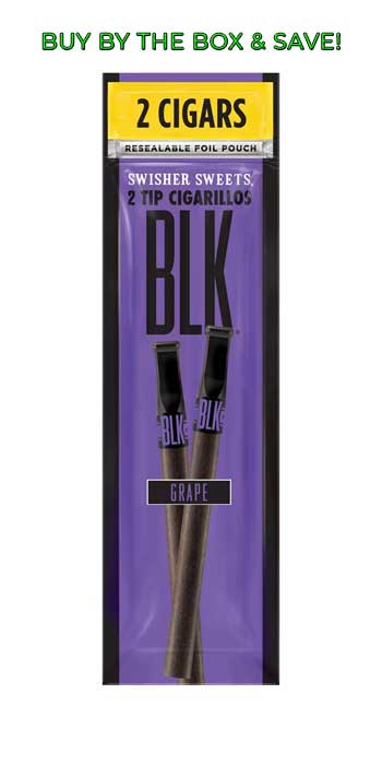 Swisher Sweets BLK Pipe Tobacco Tip Cigarillos - Grape