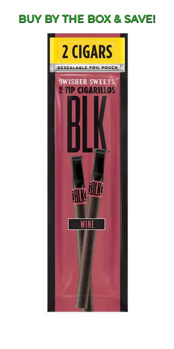 Swisher Sweets BLK Pipe Tobacco Tip Cigarillos - Wine