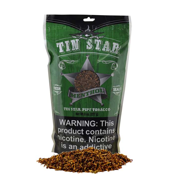 Tin Star Pipe Tobacco 8 oz - Menthol