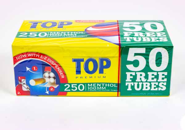 Top Tubes 250 ct Menthol 100mm