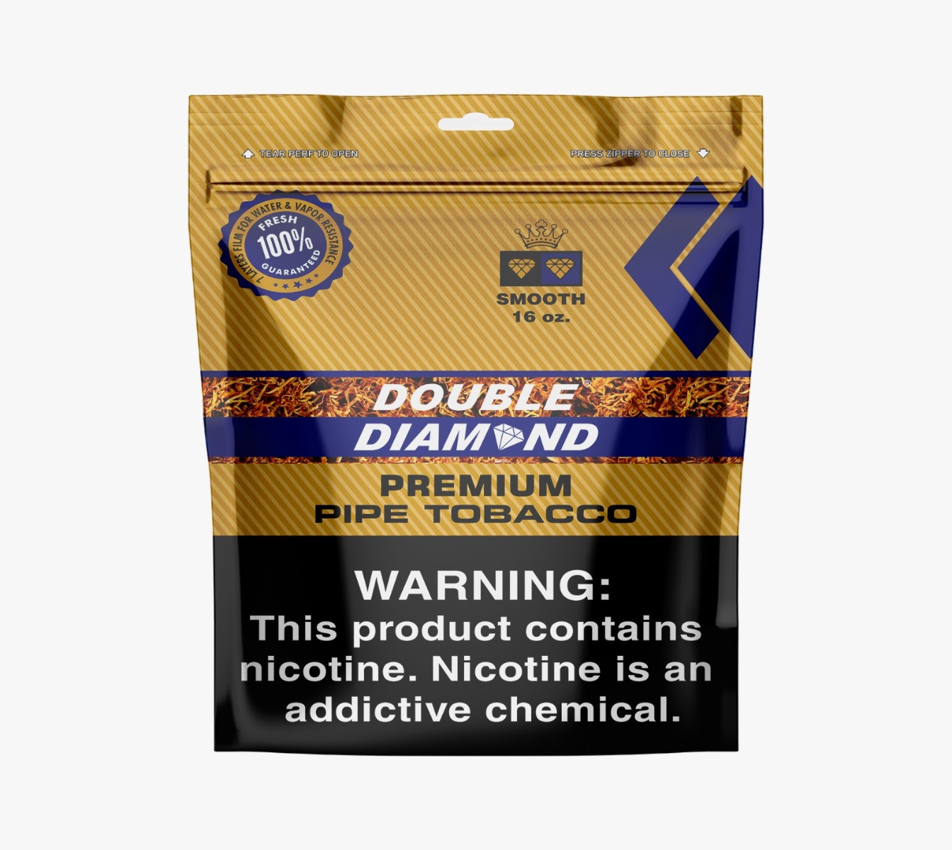 Double Diamond Pipe Tobacco 1 lb (16oz) - Smooth