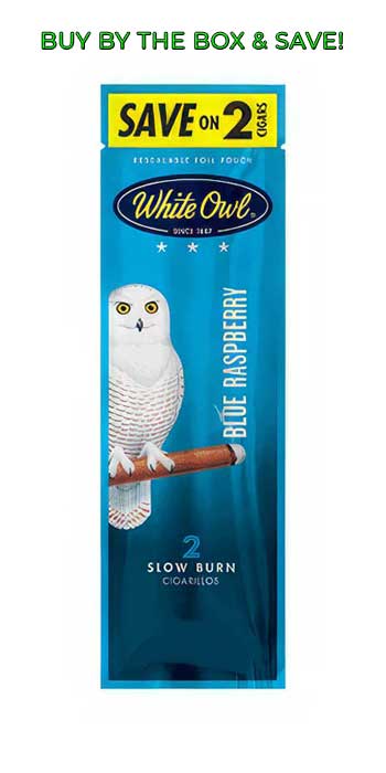 White Owl Foil Pouch Cigarillos - Blue Raspberry