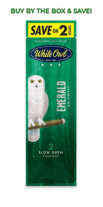 White Owl Foil Pouch Cigarillos - Emerald