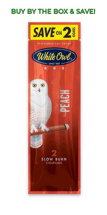 White Owl Foil Pouch Cigarillos - Peach