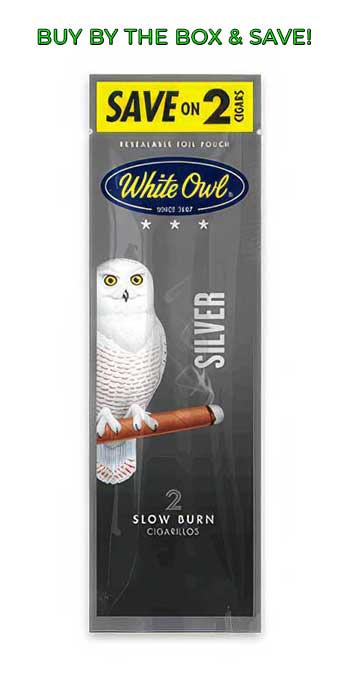 White Owl Foil Pouch Cigarillos - Silver
